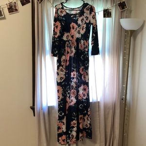 Floral print maxi dress